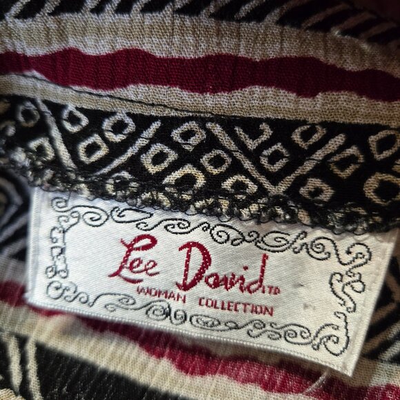 Lee David Woman's Career Casual Multicolor Tunic Top Short Sleeve Size 22/24W - Picture 8 of 11